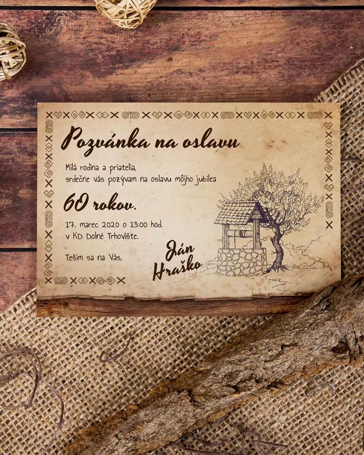 Pozvánka na narodeniny s ľudovým motívom 1/6