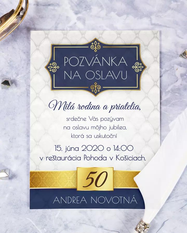 Pozvánka na narodeniny s kráľovským motívom