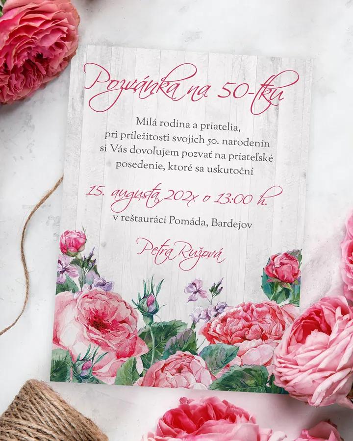 Pozvánka na narodeniny Šípové ruže 02