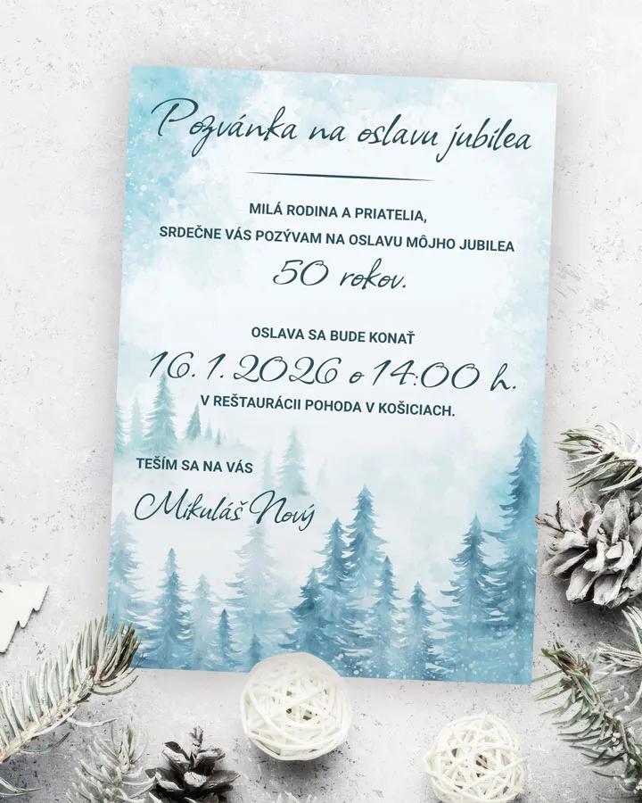 Pozvánka na narodeniny Zimná krajina 01