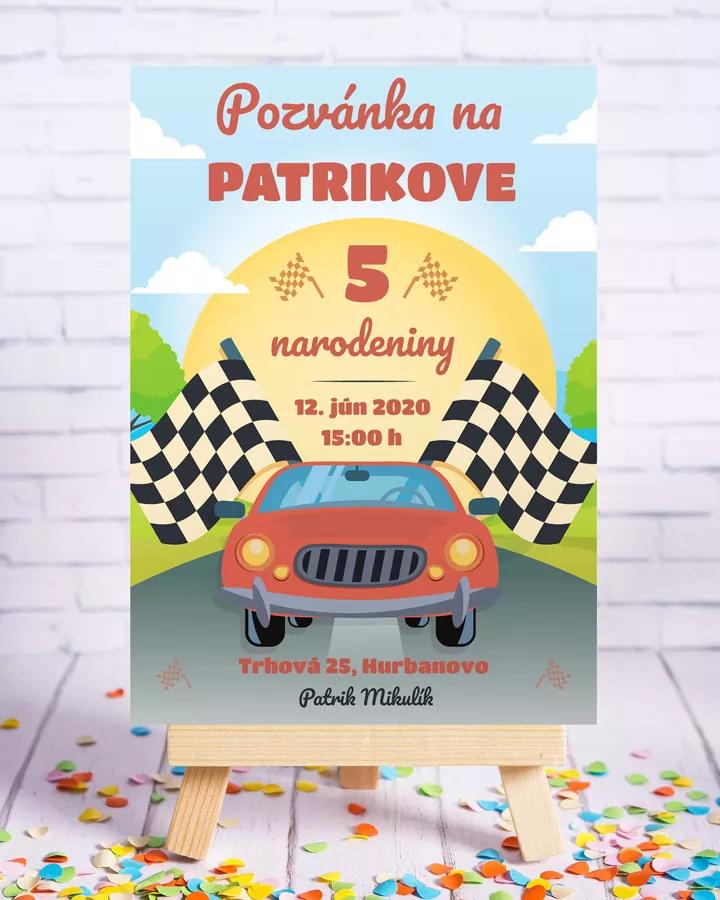 Detská pozvánka na narodeniny - Auto 1/3