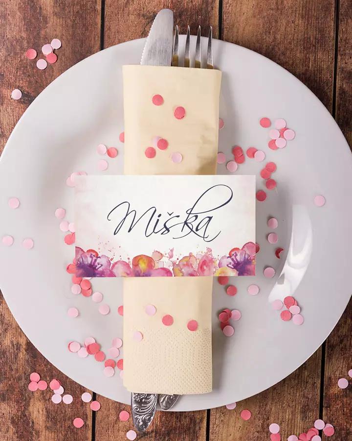 Menovky na stôl – Víla / Jednorožec 4/5