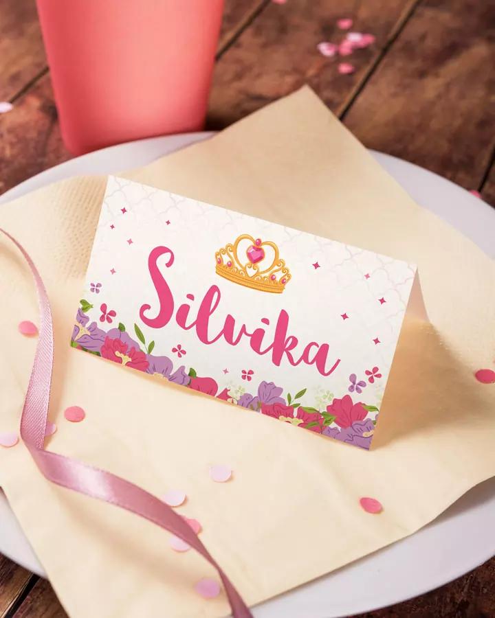 Menovky na stôl – motív Princezná 1/4
