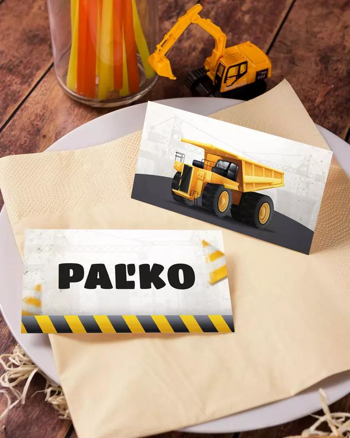 Menovky na stôl – Nákladné auto 1/4