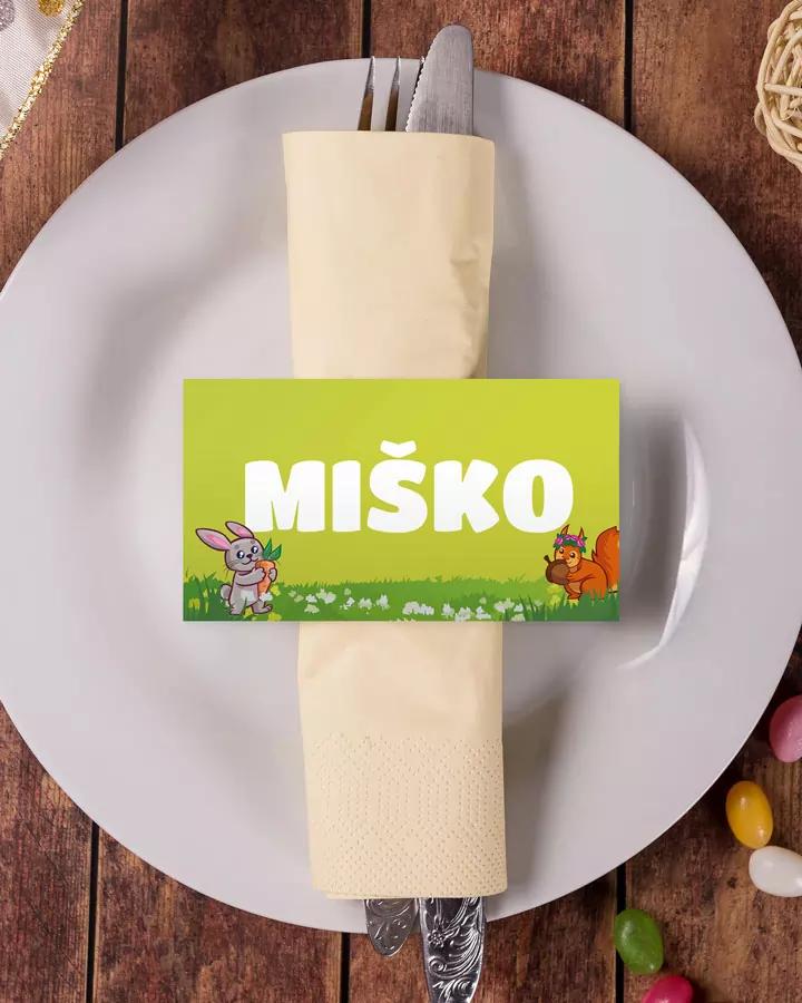 Menovky na stôl – motív so zvieratkami 2/4