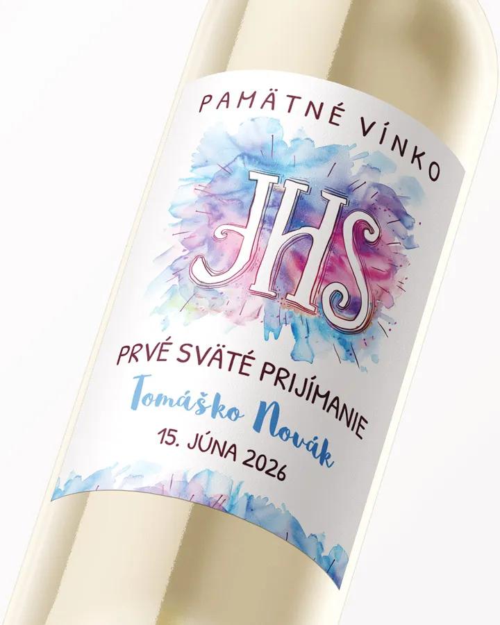 Etikety na víno a pálenku zo sviatosti krstu, prijímania, konfirmácie - motív 21 2/3