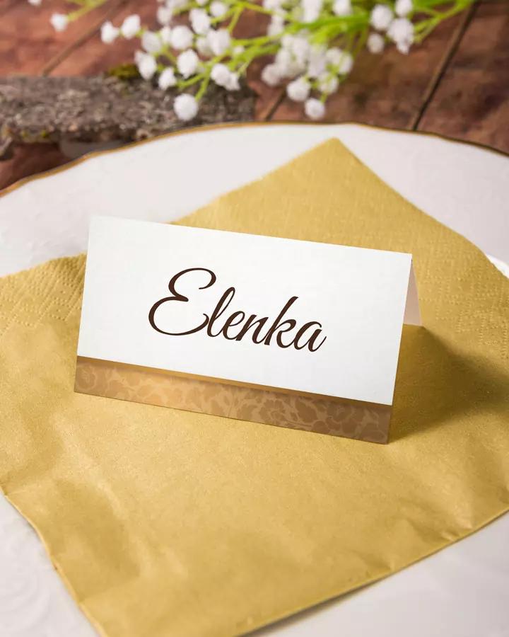 Menovky na stôl – Zlatá ruža 3/4