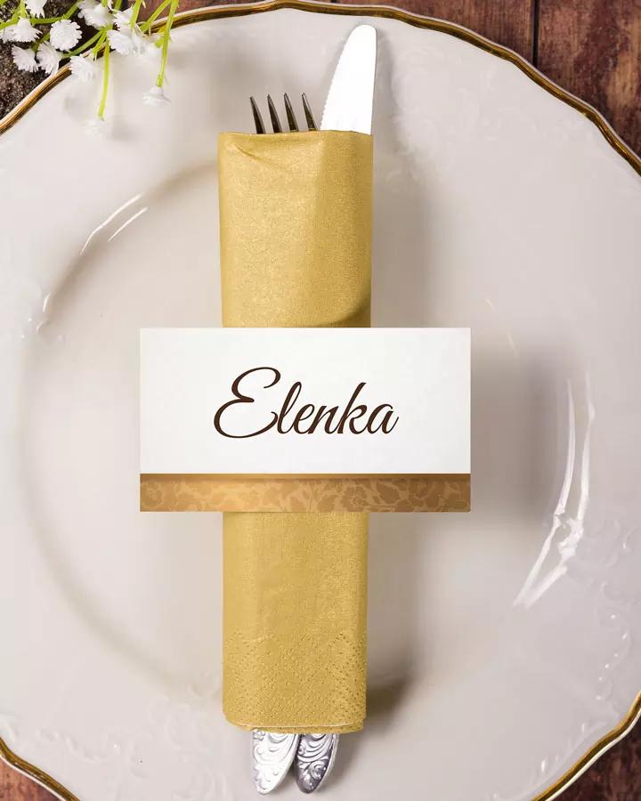 Menovky na stôl – Zlatá ruža 2/4