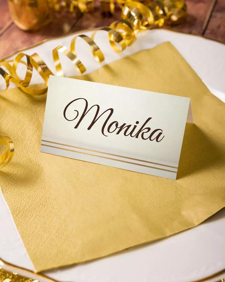 Menovky na stôl – Luxusný motív s mašľou 3/4
