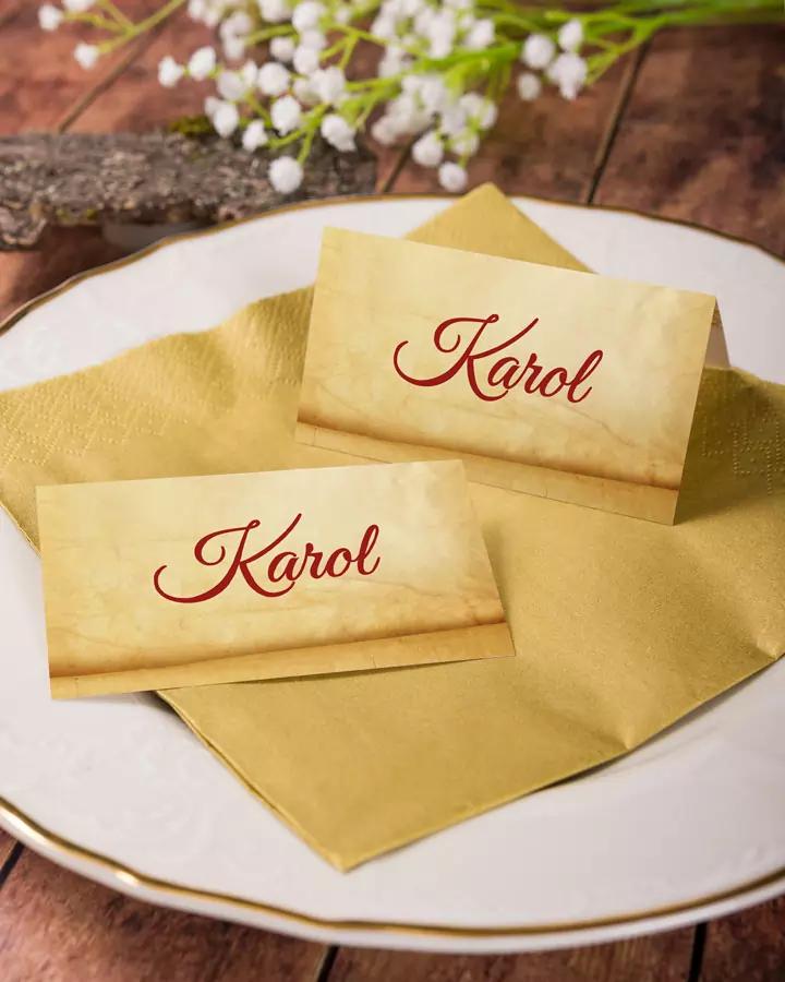Menovky na stôl – Starý zvitok