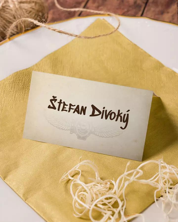 Menovky na stôl – Retro motorka 2/3
