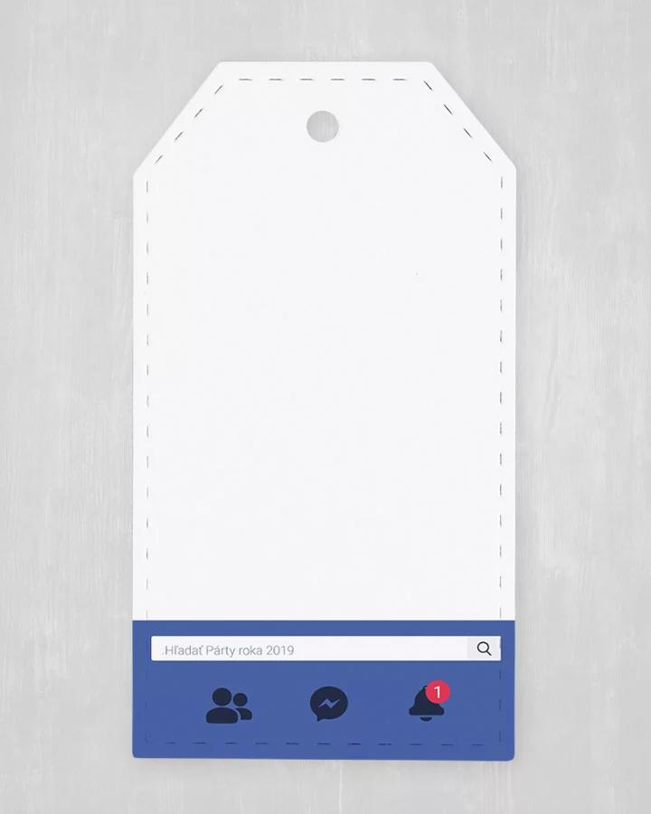 Visačka na výslužky / darčeky / produkty - Facebook (sada 10ks)