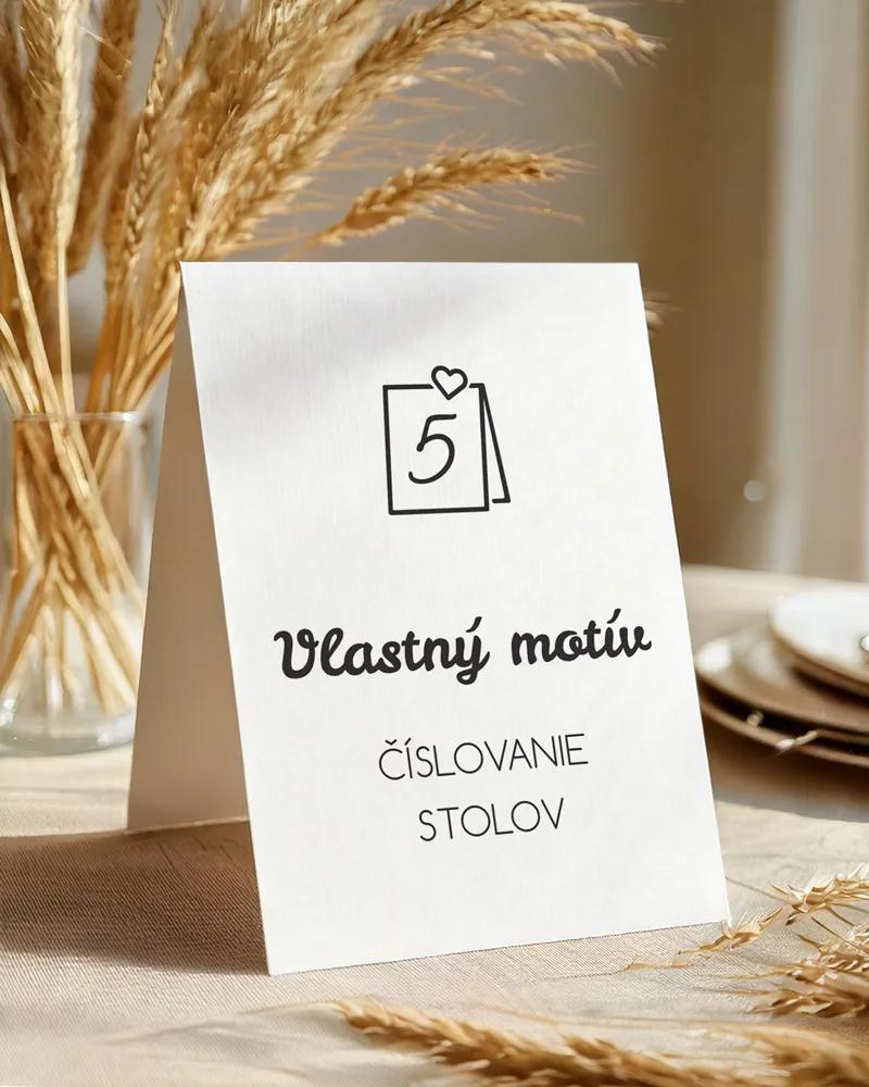 Svadobné číslovanie - Vlastný návrh