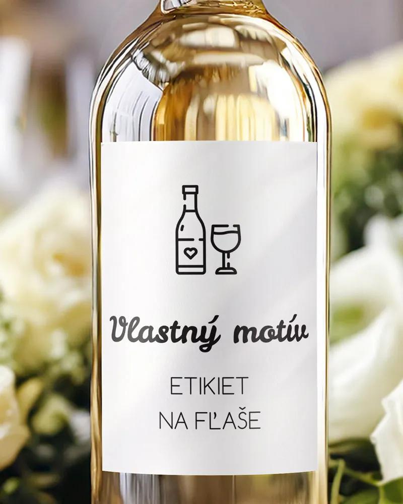 Svadobné etikety na víno / pálenku - Vlastný motív