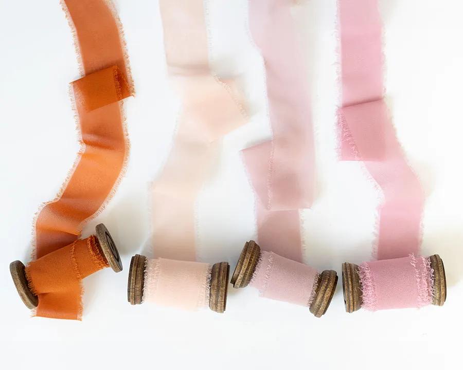 Šifónová stuha medená, šírka 4cm, návin 10m 1/3