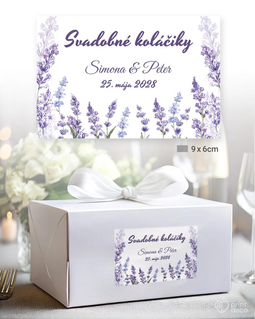 Nálepky na výslužky s motívom Levanduľa 1/3