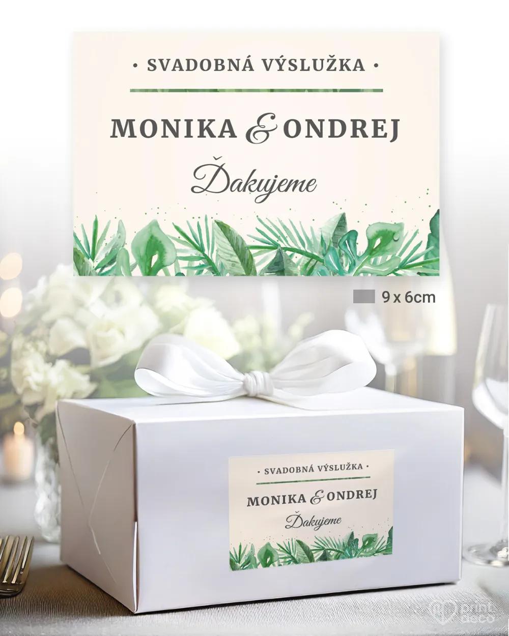 Nálepky na výslužkys motívom v Greenery motíve 1/3