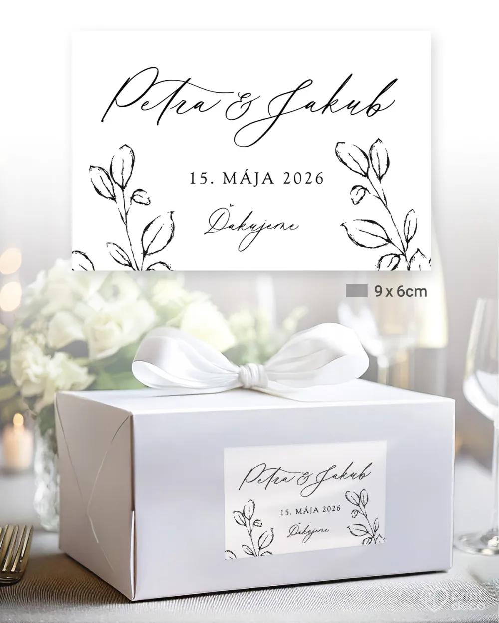 Nálepky na výslužky Listy lásky 1/3