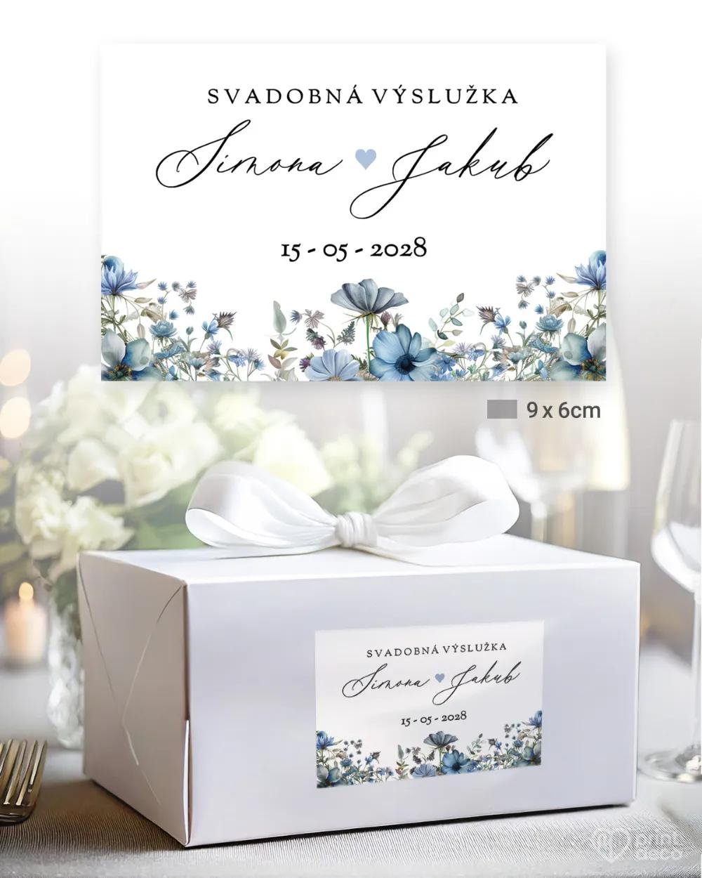 Nálepky na výslužky Modrý venček 1/3