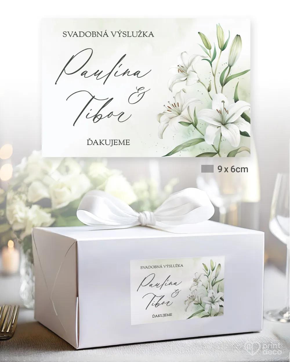 Nálepky na výslužky Ľaliový sľub II 1/3