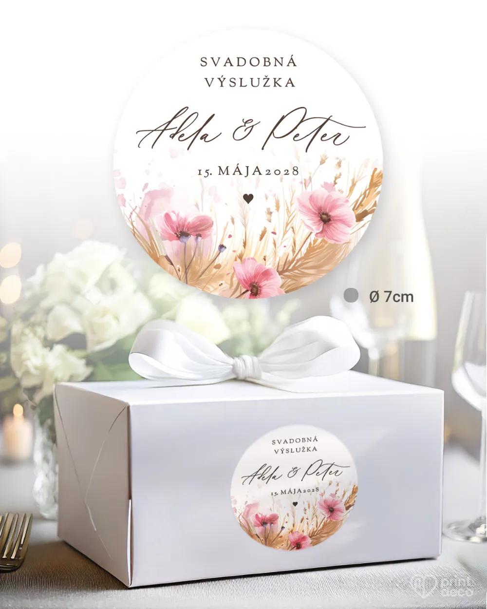 Nálepky na výslužky Kvetinový sľub 2/3