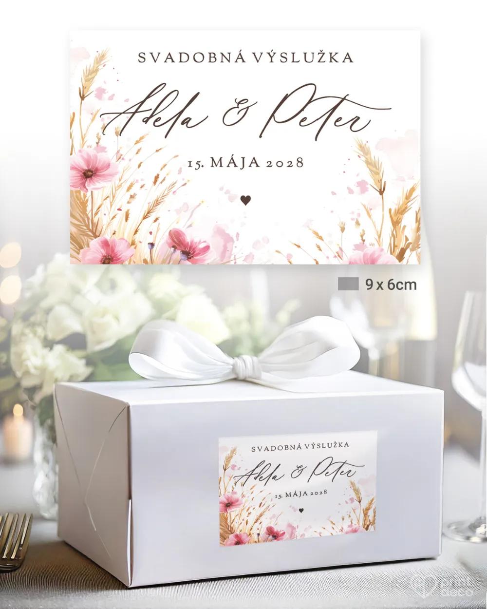 Nálepky na výslužky Kvetinový sľub 1/3