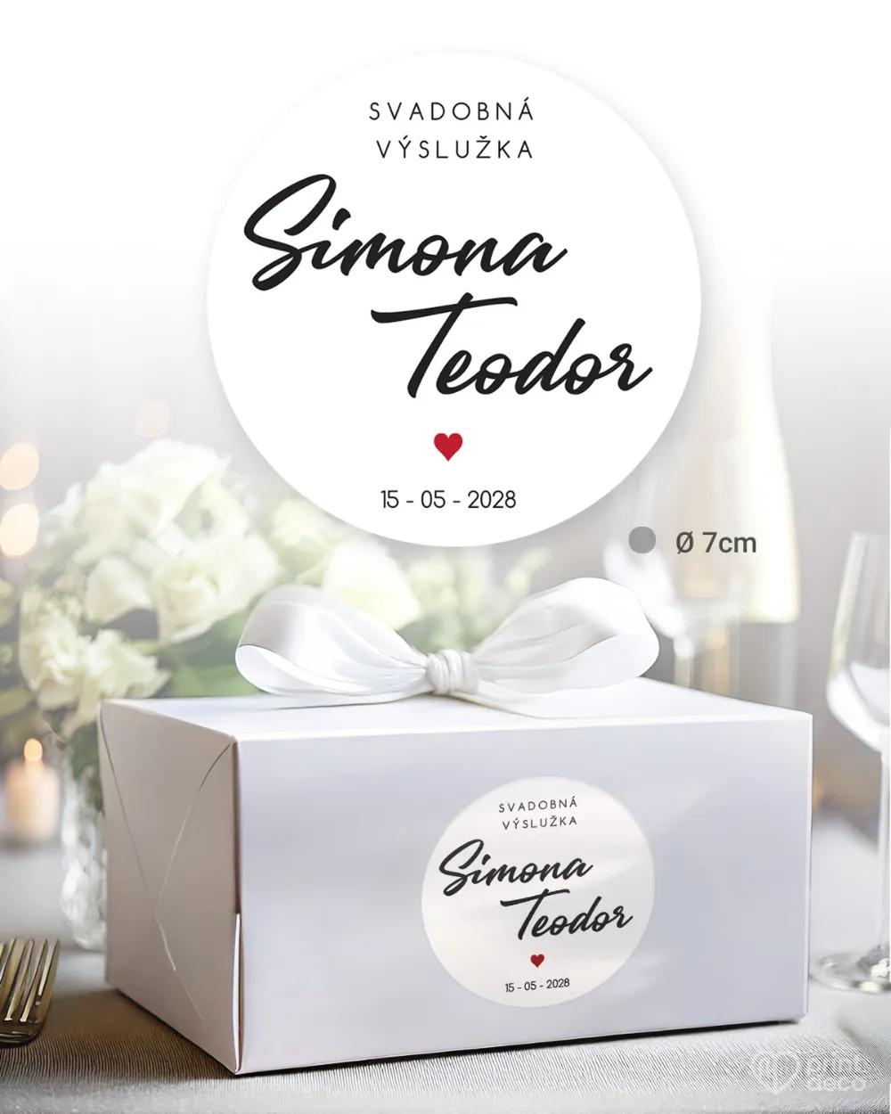 Nálepky na výslužky Jedno srdce 2/3