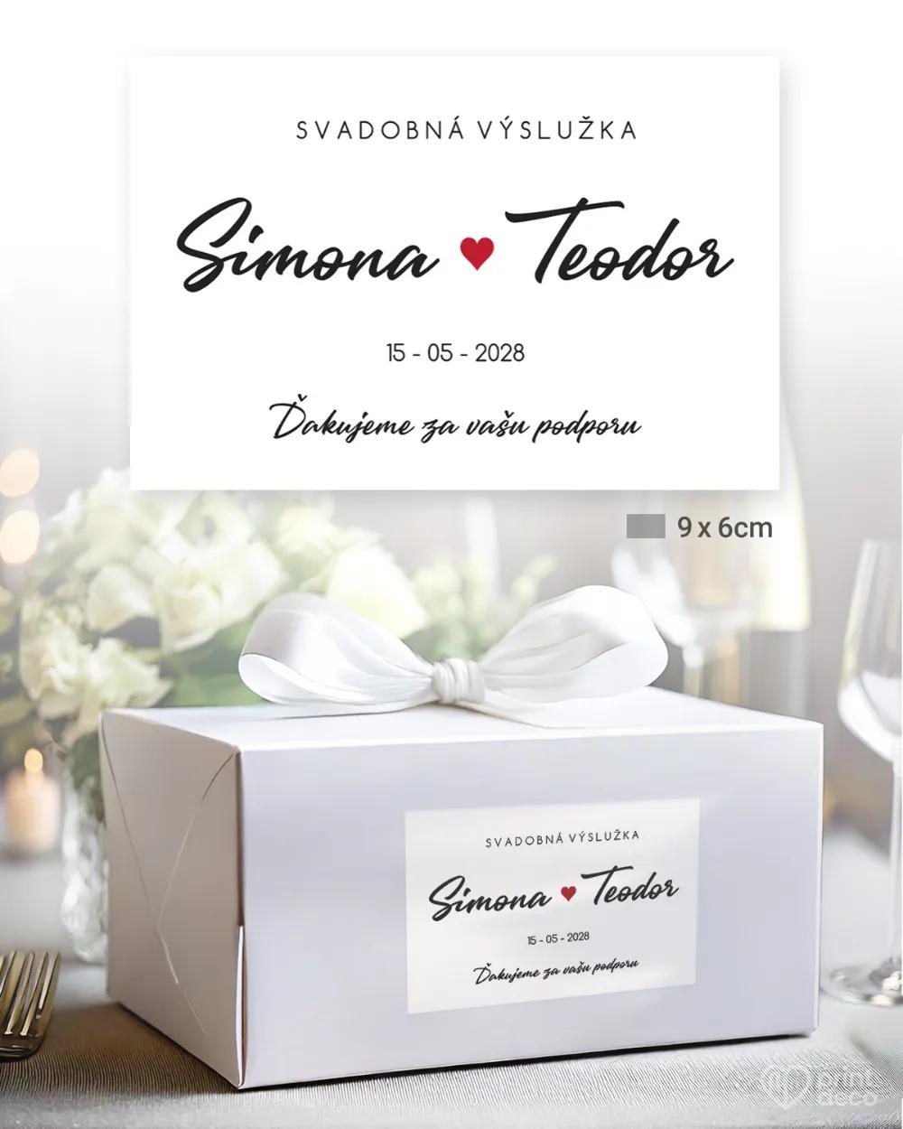 Nálepky na výslužky Jedno srdce 1/3