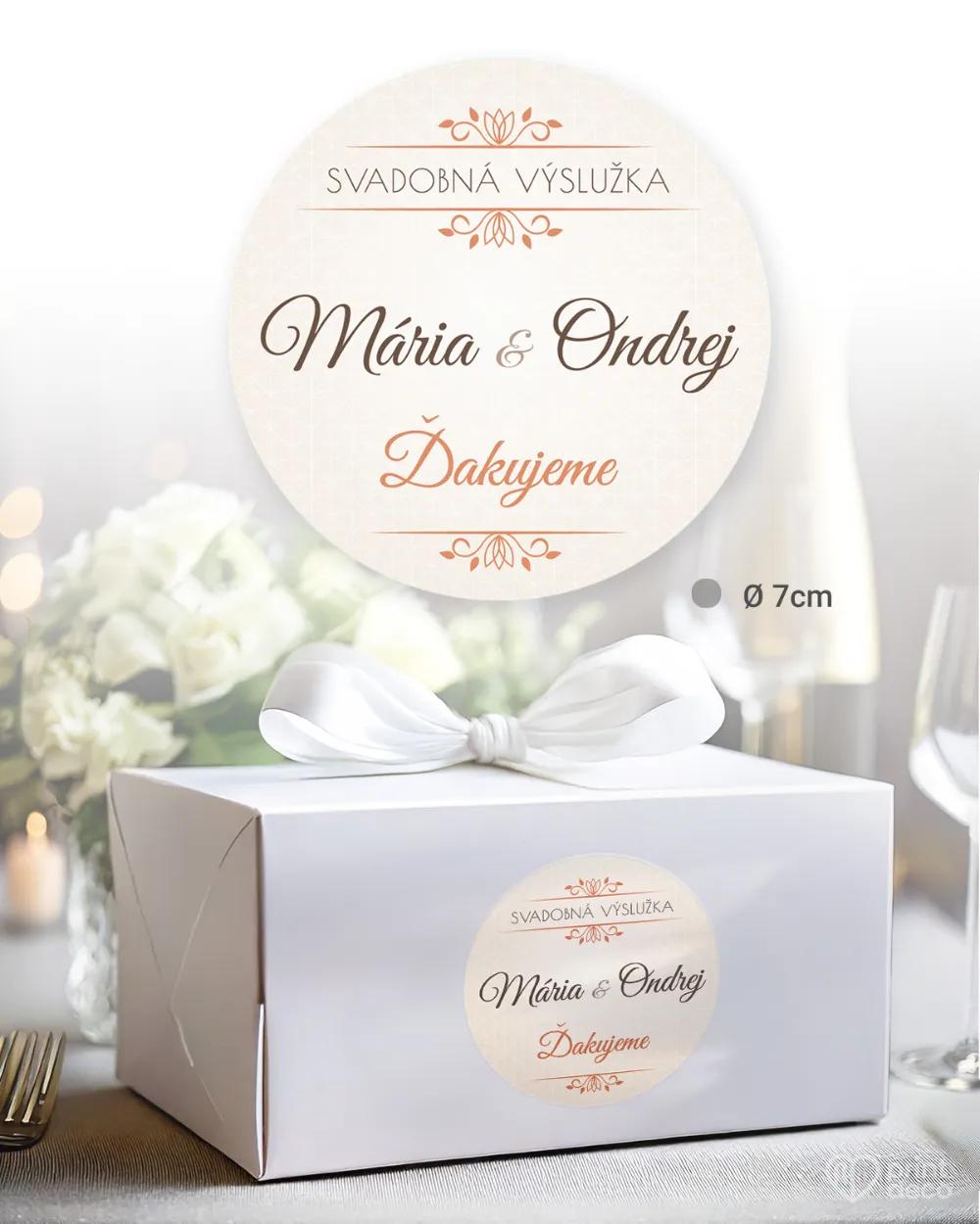 Svadobné samolepky na výslužky Okamihy lásky 2/3