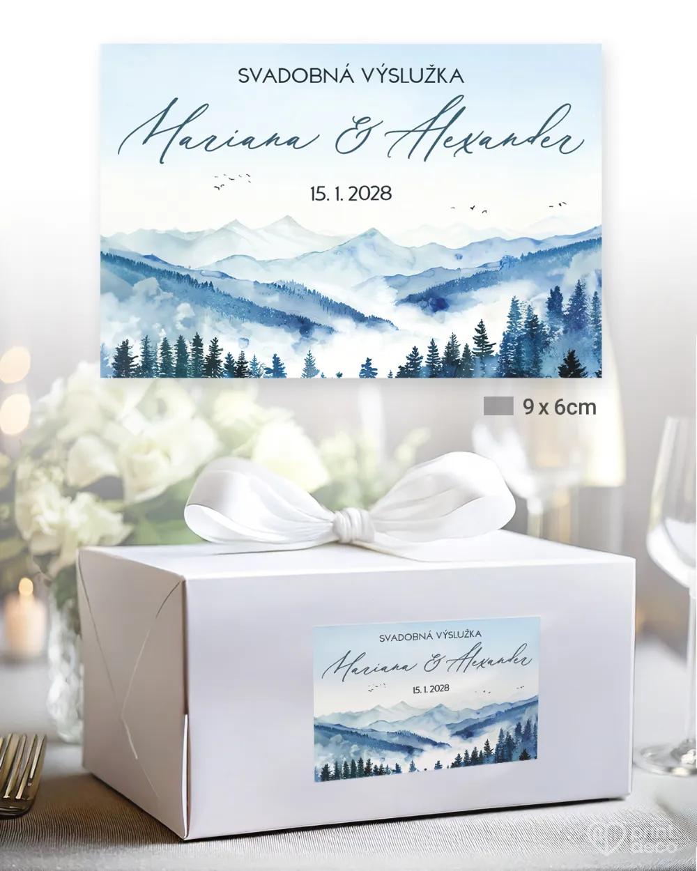 Nálepky na výslužky Zimné objatie﻿ 1/3