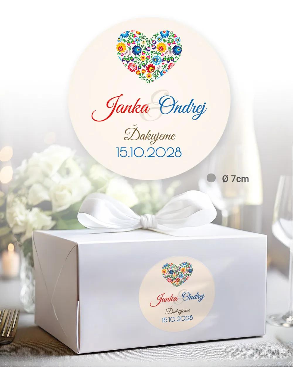 Nálepky na výslužky s ľudovým motívom 2/3