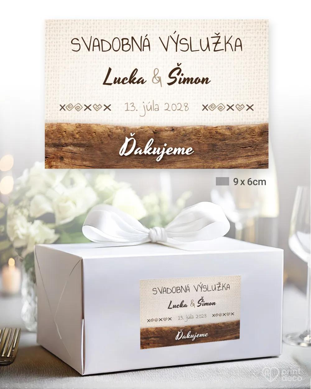 Nálepky na výslužky s ľudovým dreveným motívom 1/3