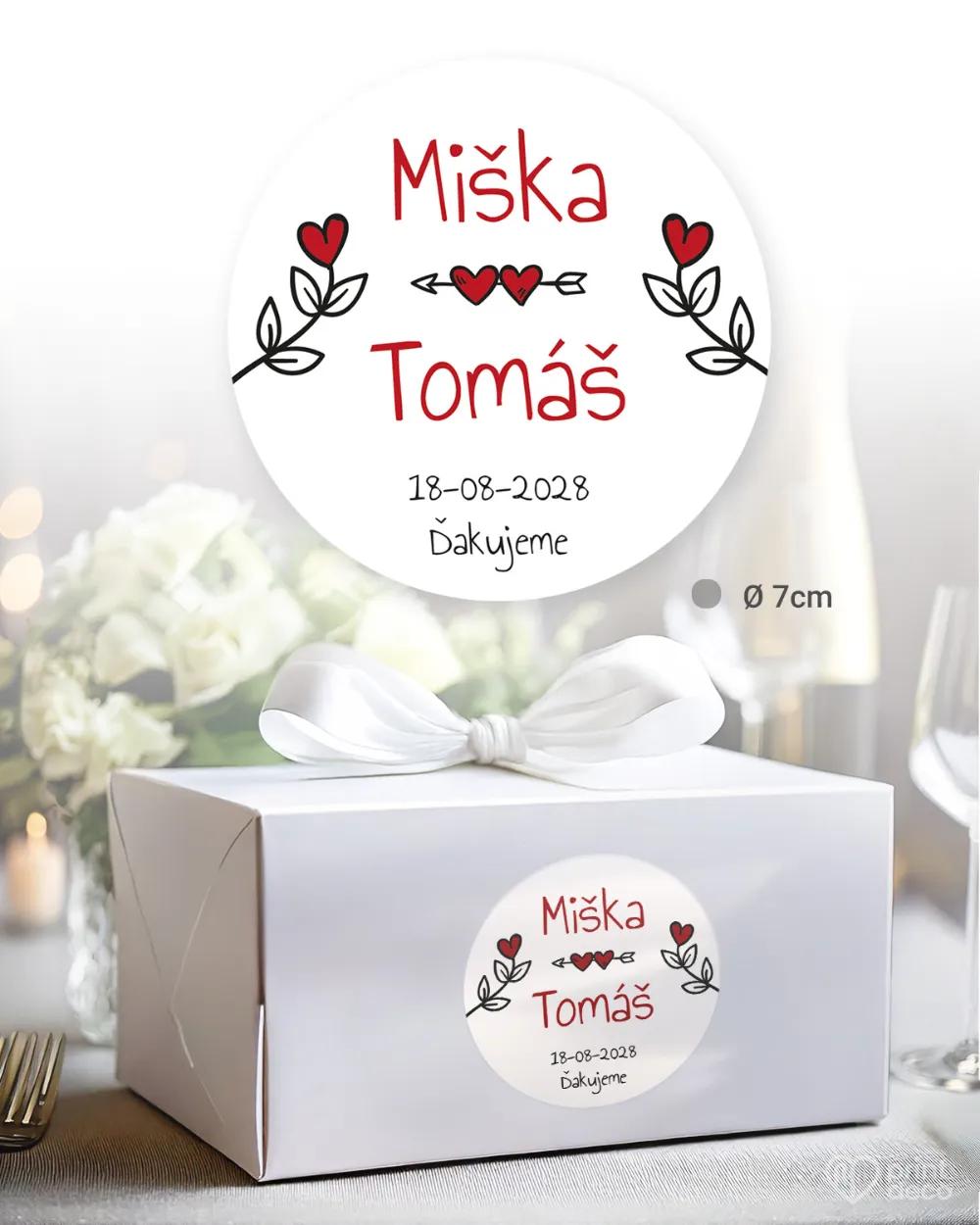 Nálepky na výslužky s motívom Kraft svetlá 2/3