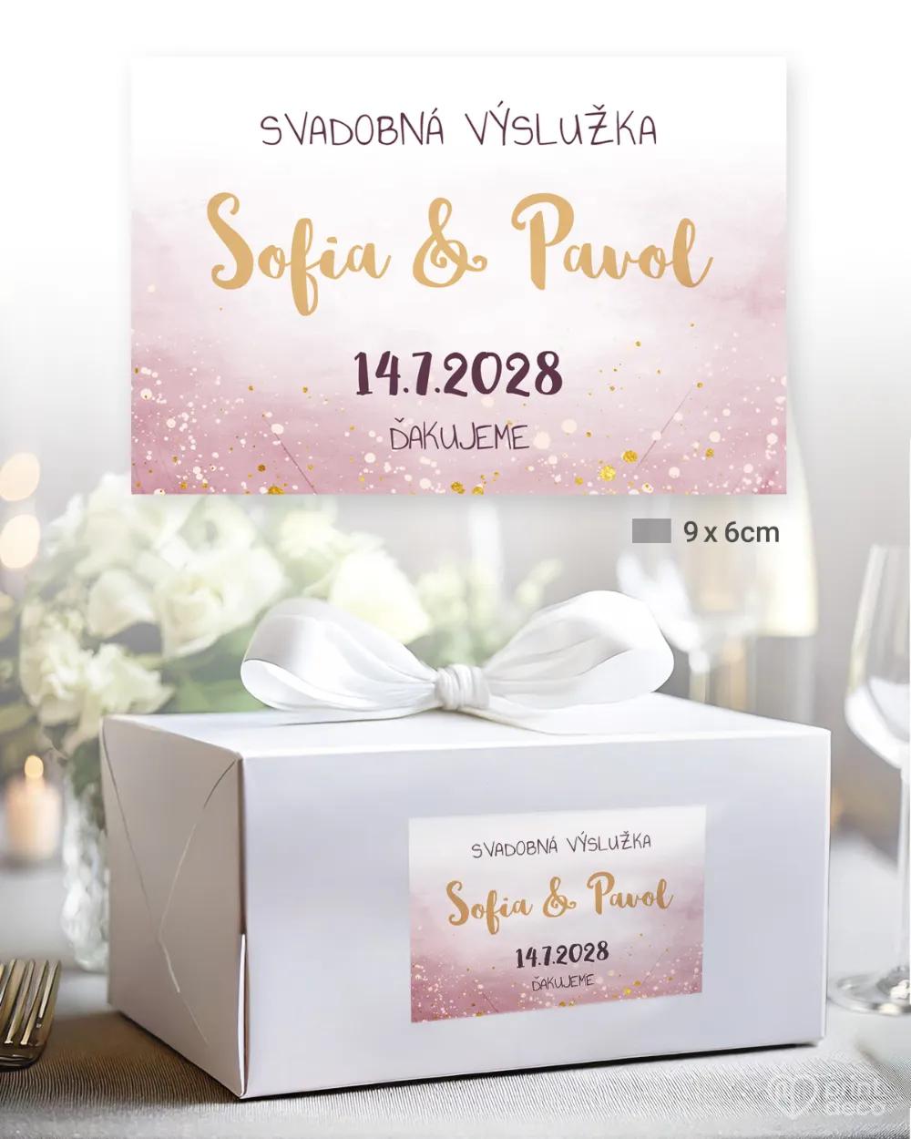 Nálepky na výslužky s motívom biele holubice 1/3