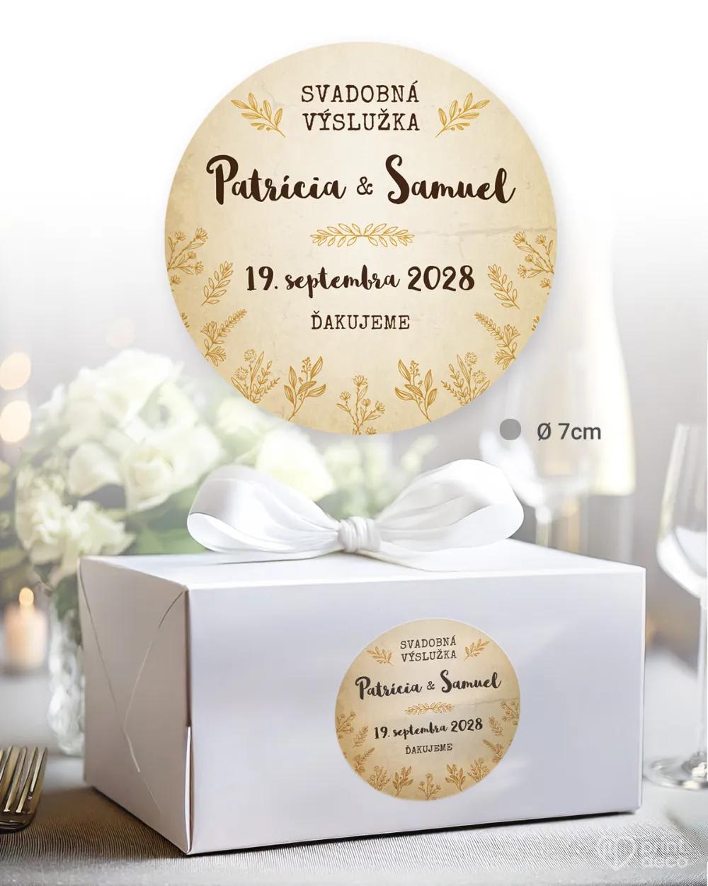 Nálepky na výslužky Vintage poľné kvety 2/3