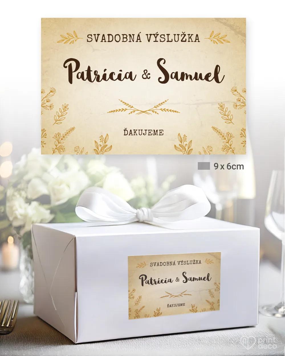 Nálepky na výslužky Vintage poľné kvety 1/3