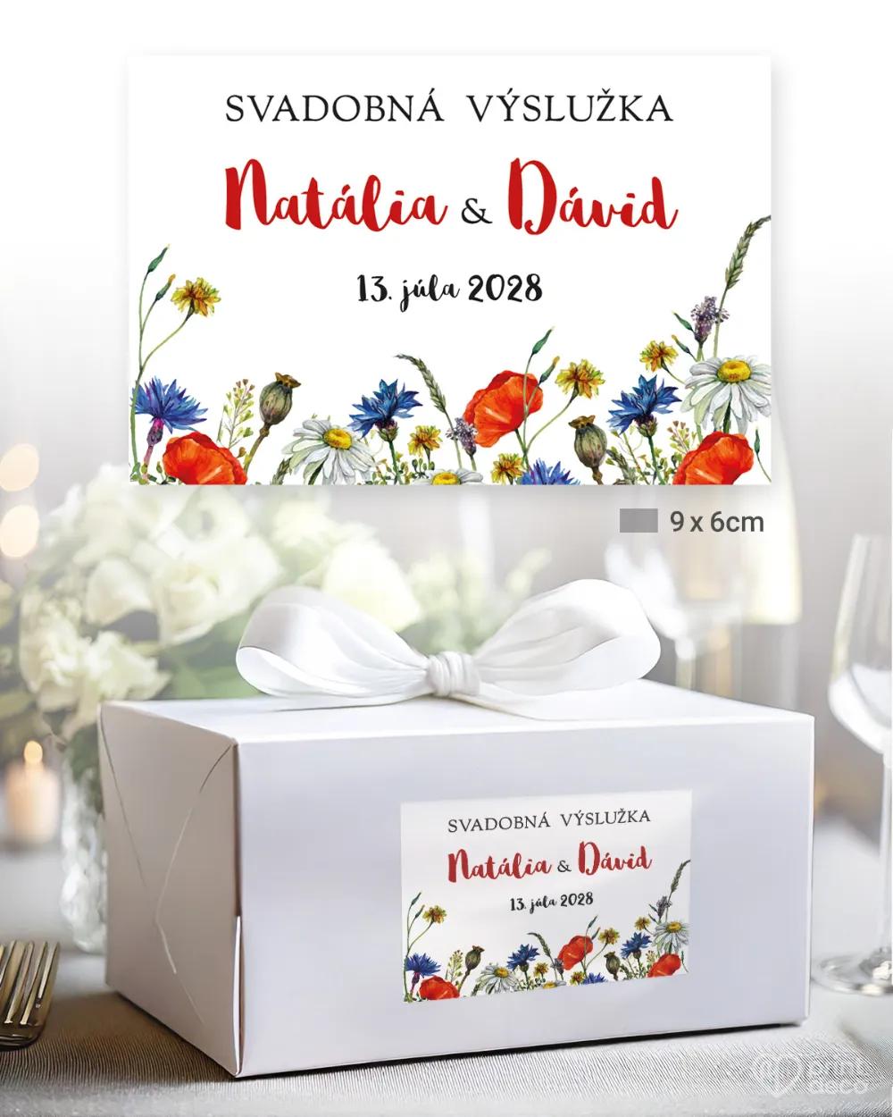 Nálepky na výslužky Pestré poľné kvety 05 1/3