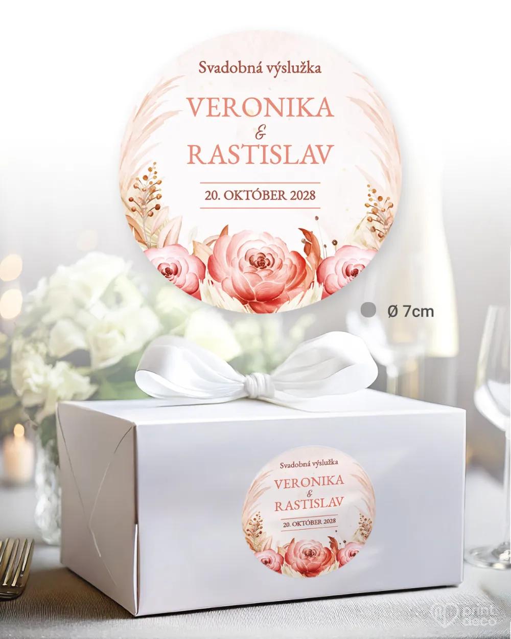 Nálepky na výslužky Sušené kvety 02 2/3