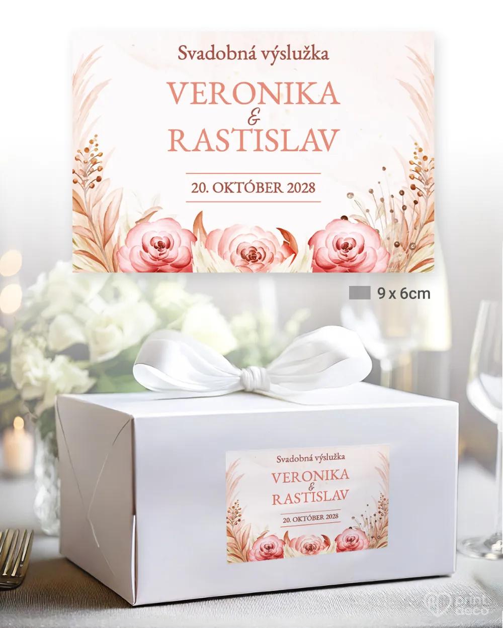Nálepky na výslužky Sušené kvety 02 1/3