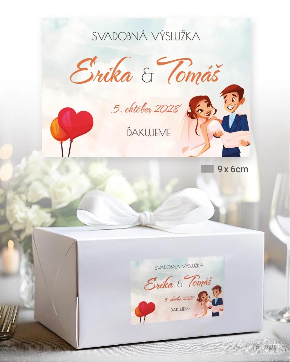 Nálepky na výslužky Zaľúbený pár 01 1/3