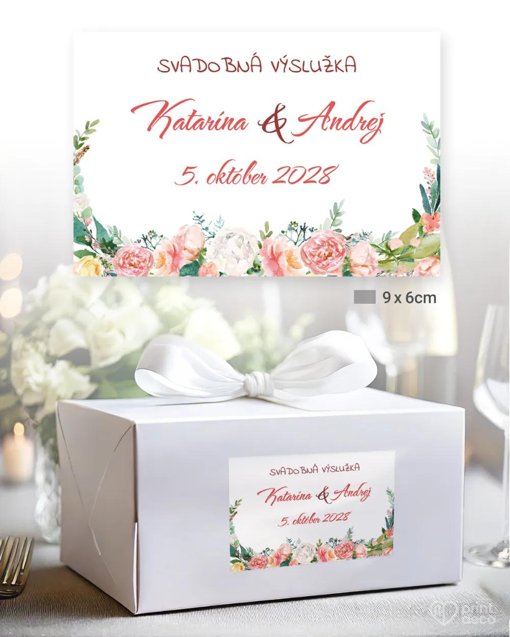 Nálepky na výslužky Veniec kvetov 1/3