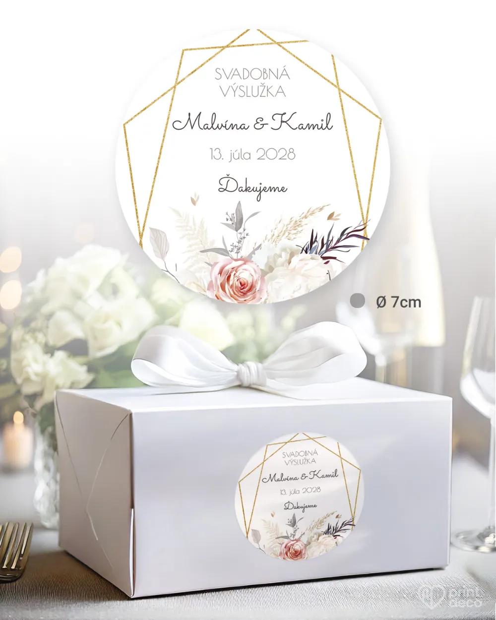 Nálepky na výslužky Rozkvitnuté kvety 01 2/3