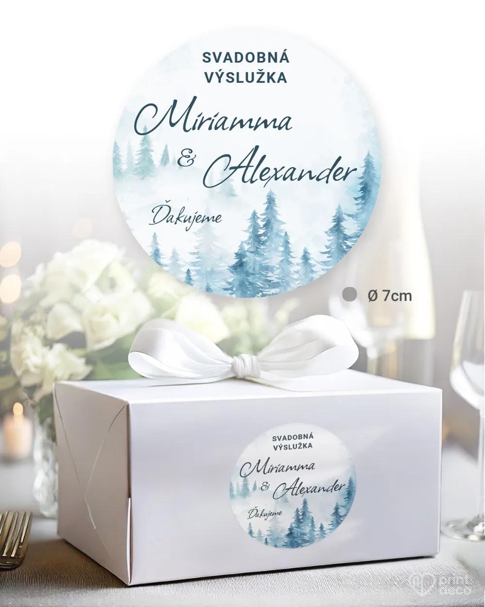 Nálepky na výslužky Zimná krajina 01 2/3