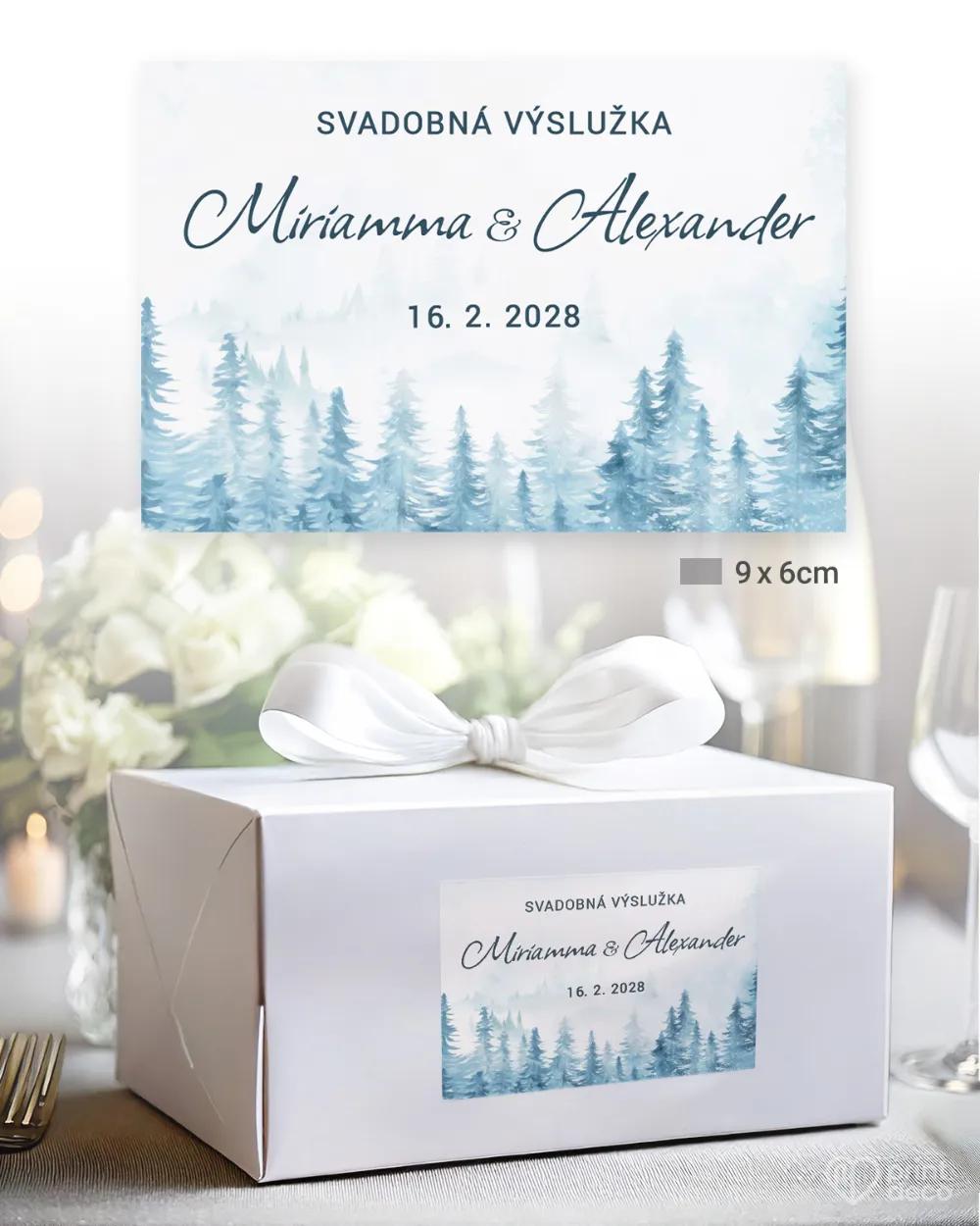 Nálepky na výslužky Zimná krajina 01 1/3