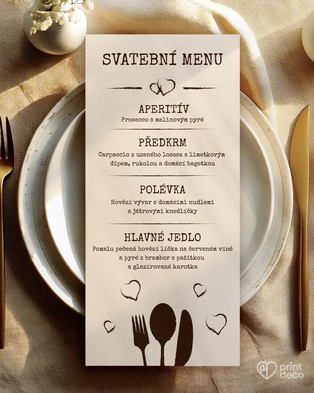 Svadobné menu - Vintage 01 4/5