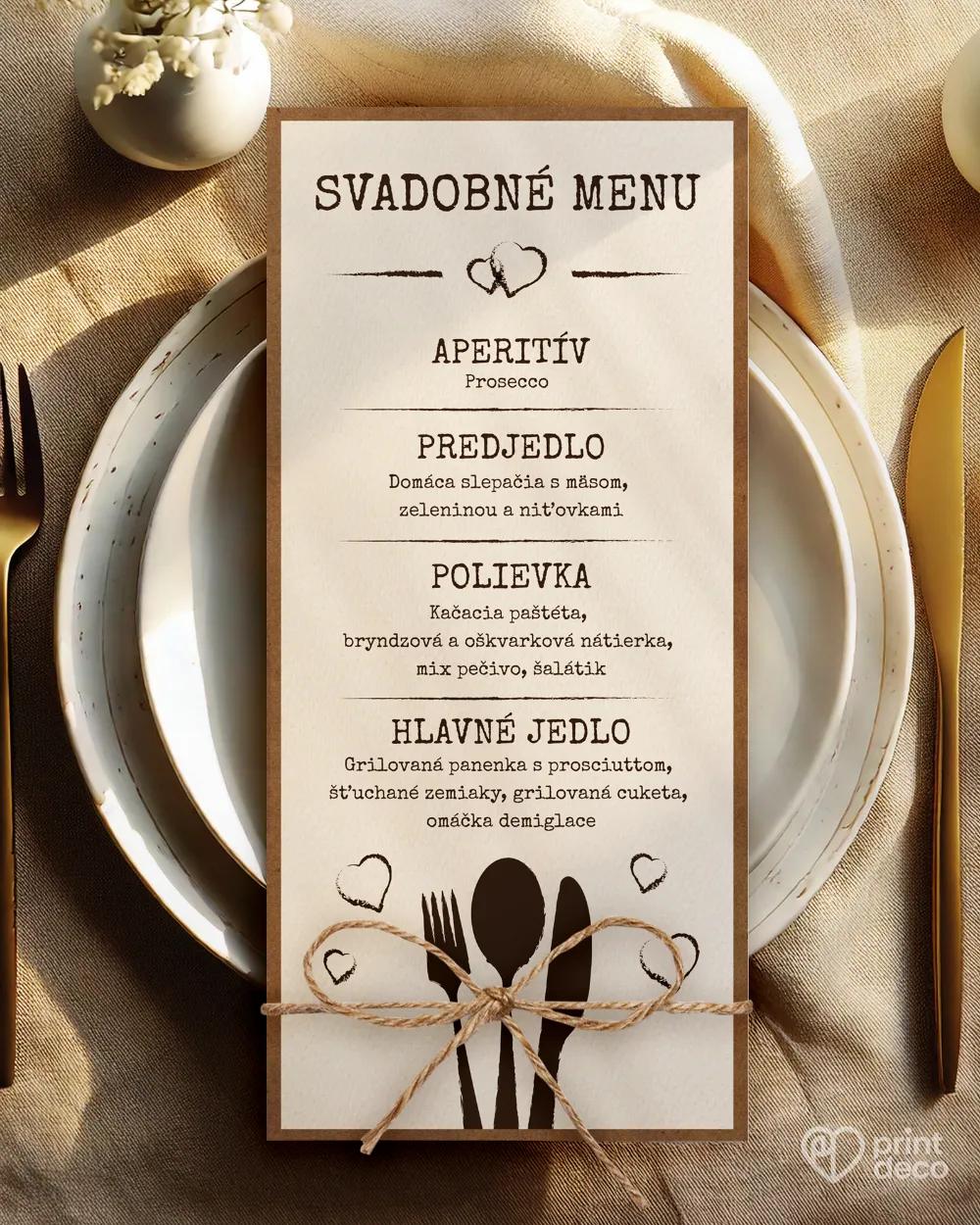 Svadobné menu - Vintage 01 3/5