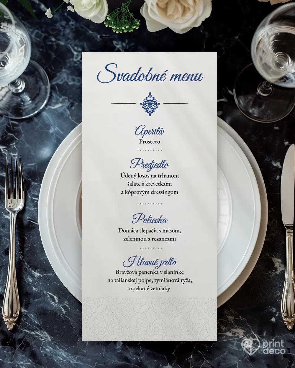 Luxusné svadobné menu - Royal 01 2/5