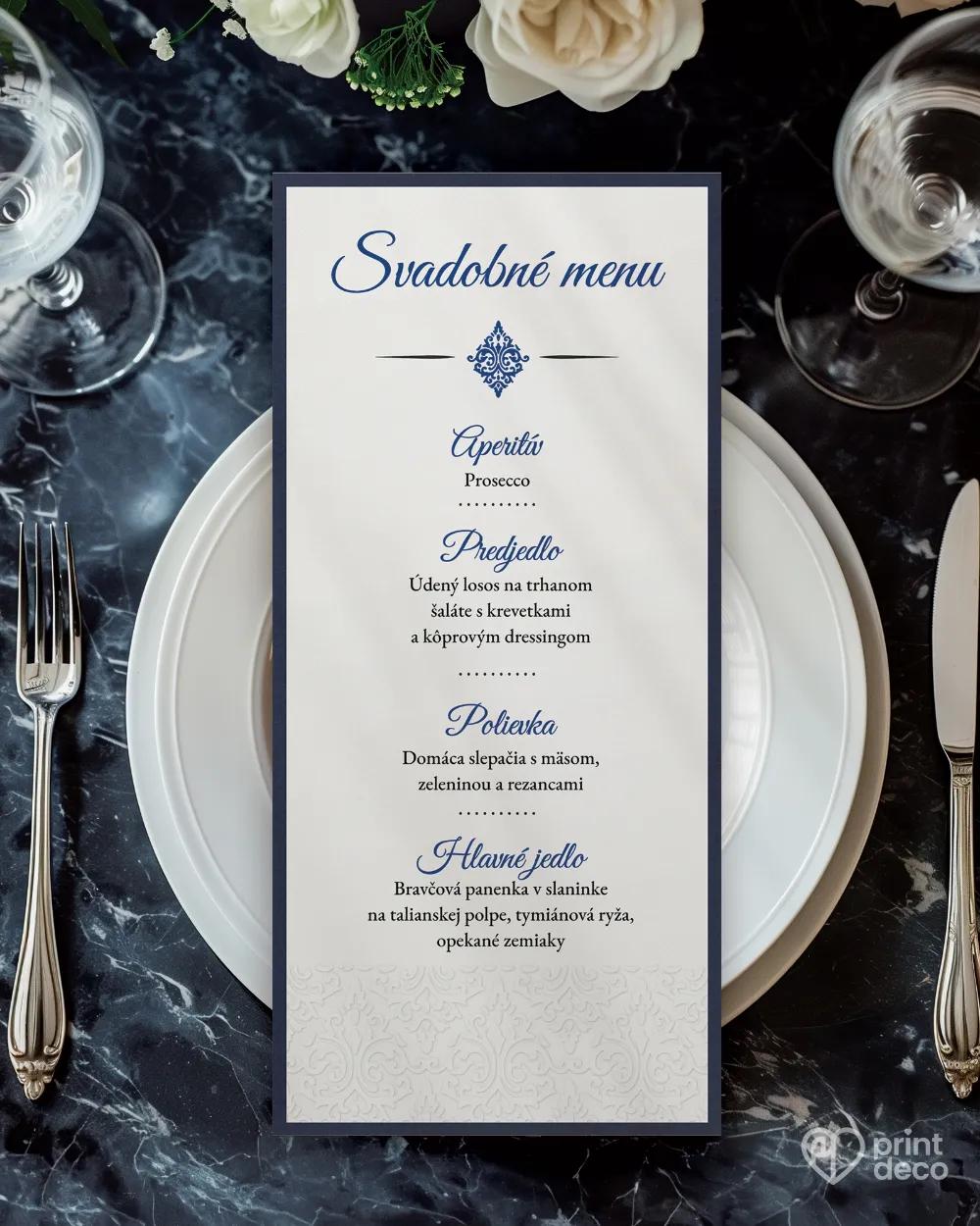 Luxusné svadobné menu - Royal 01 3/5