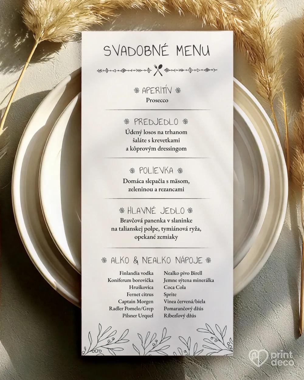 Svadobné menu - Vintage 03 3/5