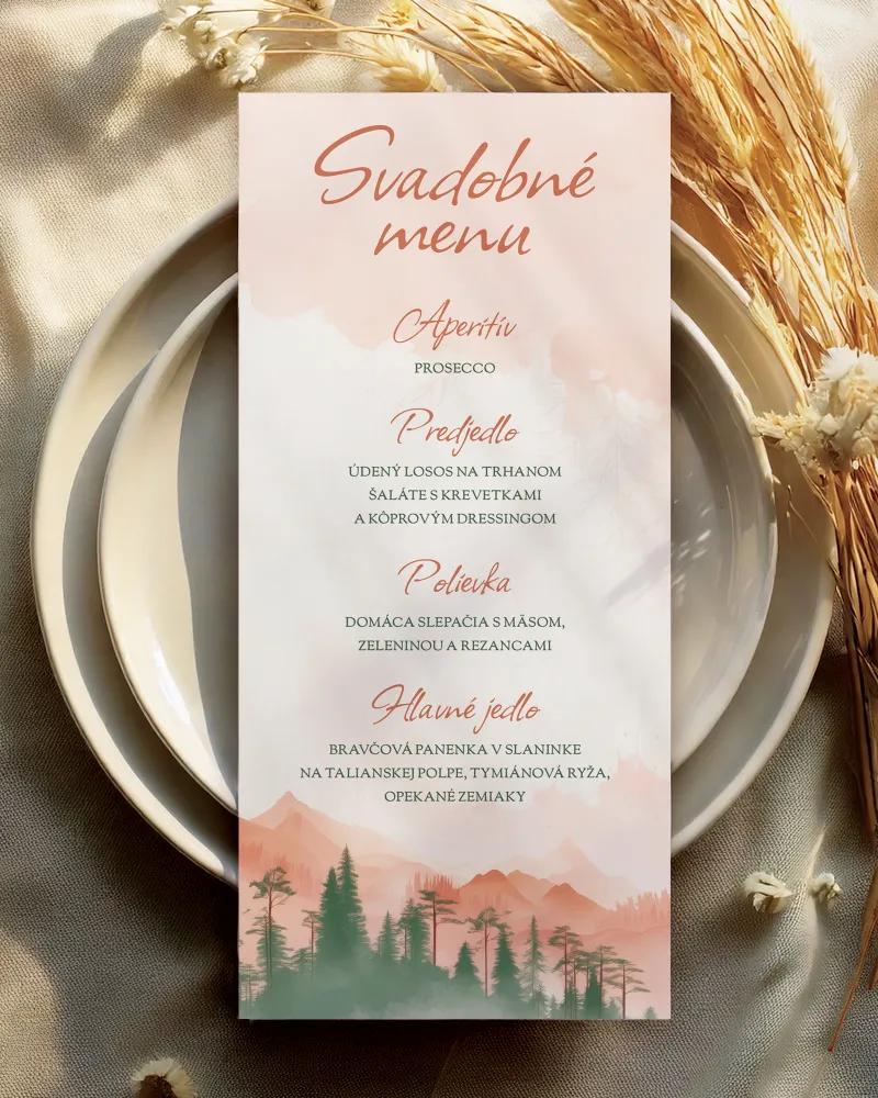 Svadobné menu - Pohorie lásky﻿